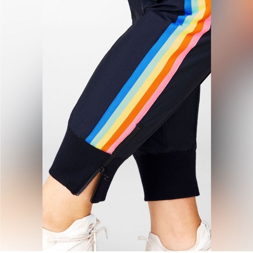 Fabletics Rainbow Stripe Carol Track Pant Joggers size XL - Picture 2 of 8